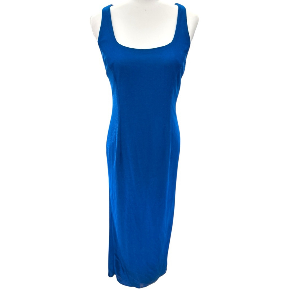 Jessica McClintock Gunne Sax Size 5/6 Royal Blue Cross-Back Formal Gown - Picture 3 of 8